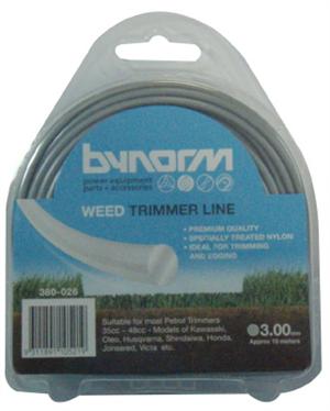 LINE TRIMMER - GREY -  3.0mm x 10metre
