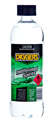 METHYLATED SPIRITS  - 1 LITRE -  DIGGERS