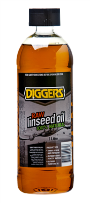 LINSEED OIL - RAW - 1 LITRE - DIGGERS