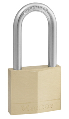 PADLOCK - BRASS -  LONG SHACKLE  - 40mm -  MASTER