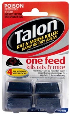 TALON - RAT & MOUSE KILLER - WAX BLOCKS - DAMP OR DRY AREAS