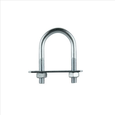 BOLT - U-BOLT - 25-35mm ZP WITH PLATE AND NUTS - 2 PACK