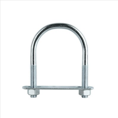 BOLT - U-BOLT - 38-51mm ZP WITH PLATE AND NUTS - 1 PACK