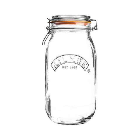 GLASS CLIP TOP STORAGE  -  3 LITRE - KILNER