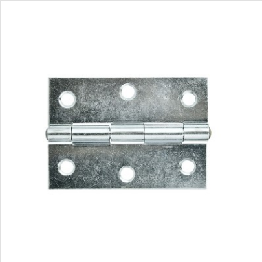 BUTT HINGE - 85x60x1.6mm - ZP - FIXED PIN - 2 PACK