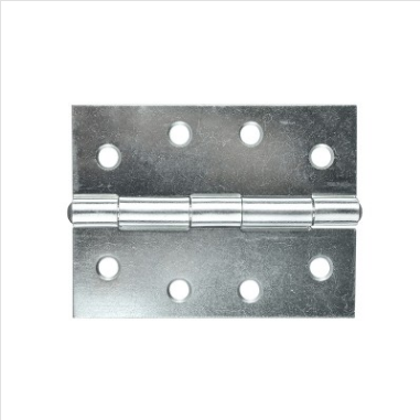 BUTT HINGE - 100x75x1.6mm - ZP - FIXED PIN - 2 PACK