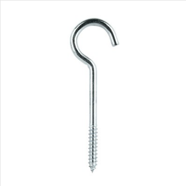 HOOK - ROUND SCREW HOOK - ZINC PLATED - 6.3x125mm
