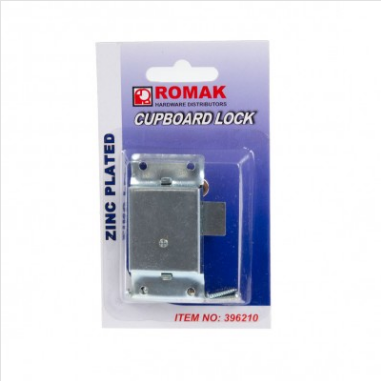 CUPBOARD LOCK - ZINC PLATED - WITH KEY