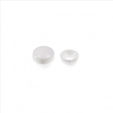 SCREW COVERS - SNAP CAPS - 8x8MM - FOR 6-8g SCREWS - WHITE - 100 PACK