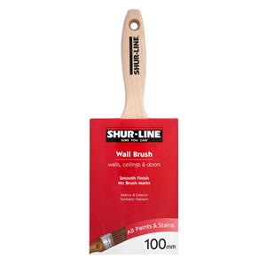 PAINT BRUSH - WALL  -  100mm SYNTHETIC - SHUR LINE