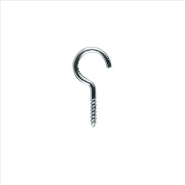 HOOK - ROUND SCREW HOOK - ZINC PLATED - 3.70x51mm