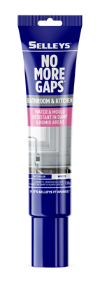 NO MORE GAPS SILICONE - BATHROOM & KITCHEN -  WHITE 130g  TUBE -  SELLEYS