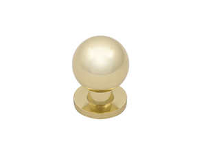 KNOB - SMALL BRASS - ROUND - 15mm - PK1