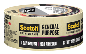 MASKING TAPE - GENERAL PURPOSE 3 DAY REMOVAL -  48mm x 55m - SCOTCH