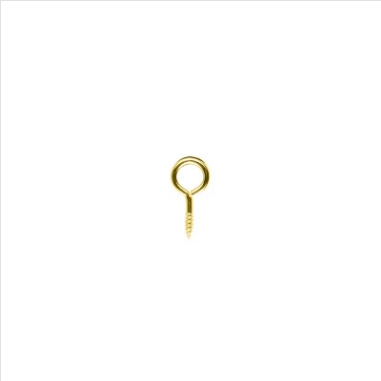 SCREW EYE - BRASS PLATED  - PICTURE FRAME  - 12mm x 2mm - EACH