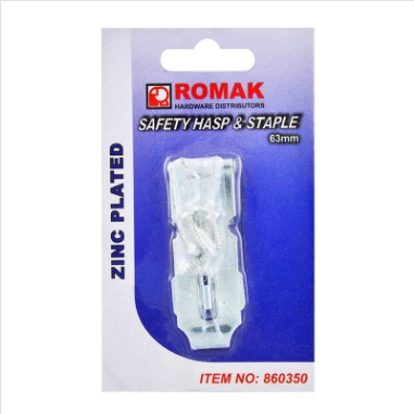 HASP & STAPLE - SAFETY - 63mm - ZP