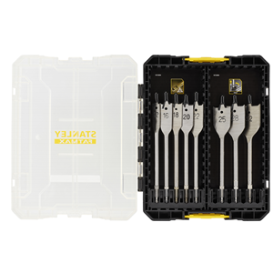 SPADE BIT SET - 8 Pce STANLEY INCLUDING CASE