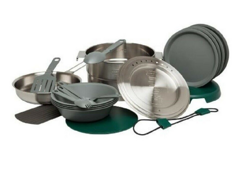 CAMPING SET - STANLEY 3.5 Litre BASE CAMP COOK SET - 21 PIECE -  STAINLESS STEEL -  STANLEY