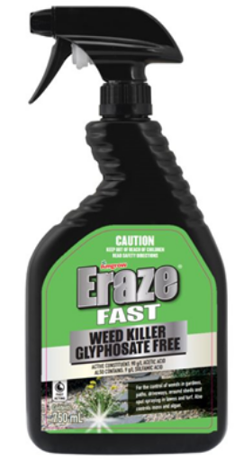 eraze herbicide HERBICIDE - ERAZE FAST WEED KILLER - GLYPHOSATE FREE