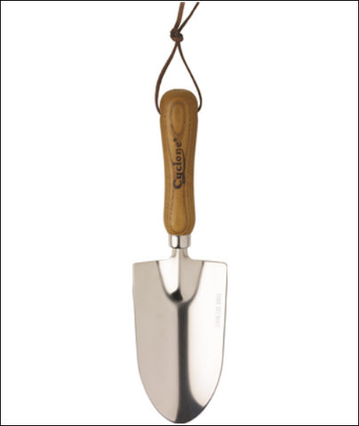 HAND GARDENING TROWEL - 150mm - STAINLESS STEEL - CYCLONE - AUSTRALIAN MADE