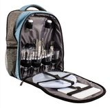 PICNIC BACKPACK - 4 PERSON - AVANTI BLUE/CHARCOAL