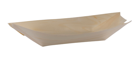 DISH - BOAT DISHES - SET OF 12 - BIODEGRADABLE, COMPOSTABLE - 25cm x 3cm -  AVANTI