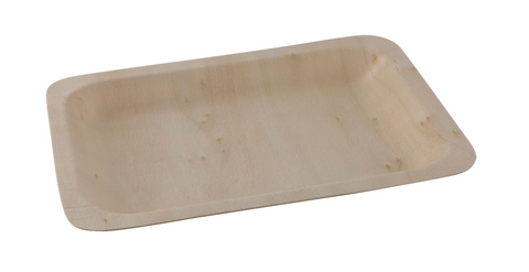 PLATE - BIODEGRADABLE, COMPOSTABLE - RECTANGLE - 19.5cm x 14cm -  SET OF 10 - AVANTI