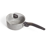 16CM SAUCEPAN  - WITH LID AND FOLDING HANDLE - COMPACT NON-STICK
