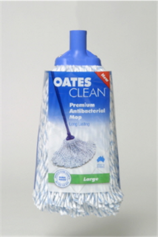 MOP HEAD  - ANTIBACTERIAL -  LARGE - OATES