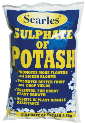 SULPHATE OF POTASH - SOIL CONDITIONER - 2.5kg - SEARLES