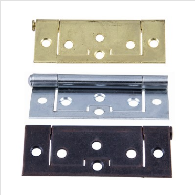 FLUSH HINGE - 89x52x1.6mm - ZINC PLATED - FIXED PIN - 2 PACK
