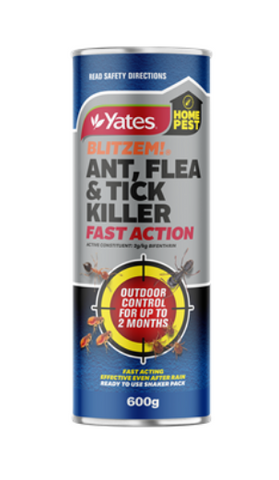 TICK, FLEA & ANT KILLER - EXTERIOR - FAST ACTION - YATES - 600gms