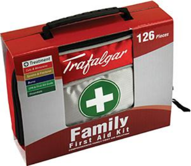 FIRST AID KIT - DO IT YOURSELF FAMILY - 126 PIECE - TRAFALGAR