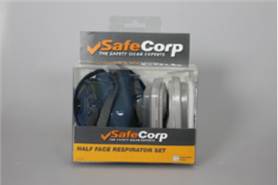 RESPIRATOR SET - HALF FACE - WITH P2 CARTRIDGES - SAFECORP