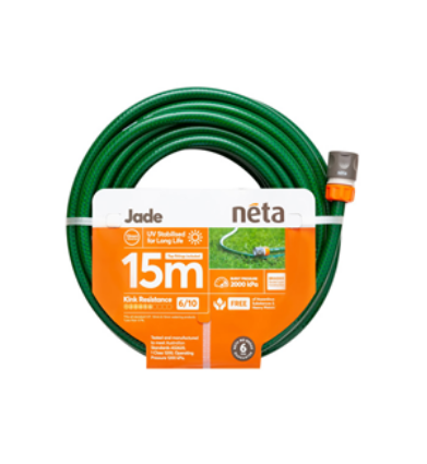 HOSE FITTED JADE - 12mm x15m NETA - 6 YEAR WARRANTY