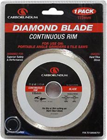 CUTTING WHEEL - DIAMOND CONTINUOUS RIM - 115x22/20mm