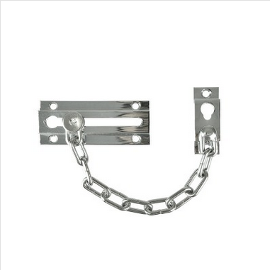 SECURITY DOOR CHAIN - CHROME PLATED BRASS - ROMAK