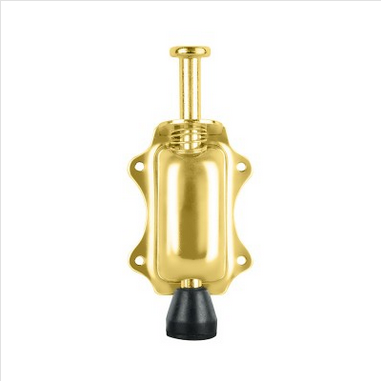 DOOR STOP  - PLUNGER - 105mm - BRASS PLATED