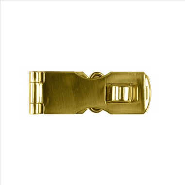 HASP & STAPLE - CABINET - POLISHED BRASS - 73mm