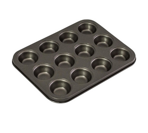 MUFFIN PAN - MINI MUFFIN PAN - 12 CUP - 26x20CM - NON STICK - BAKEMASTER