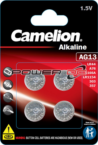 LR44/AG13 - LITHIUM BATTERIES  - 4 PACK - CAMELION