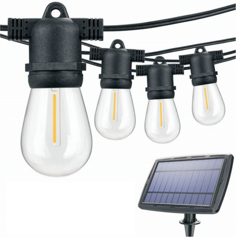 SOLAR CAMP SITE LIGHTING - 15 BULB LED - CAMPING/GARDEN/POOL - EXTRA BULBS