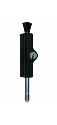 PATIO BOLT LOCK - BLACK WITH EXTENDED BOLT - 4 CYLINDER - WHITCO - Pk1
