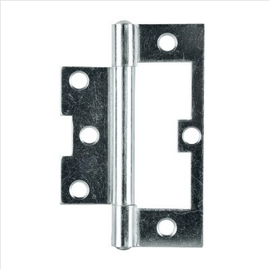 FLUSH HINGE - 100x61x2mm - ZP - FIXED PIN - 2 PACK