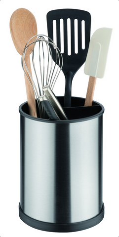 UTENSIL HOLDER - ROTATING STAINLESS STEEL - 18 x 14cm -  AVANTI
