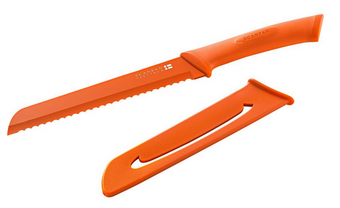 KNIFE - 18CM BREAD KNIFE - WITH SHEATH - ORANGE - SCANPAN