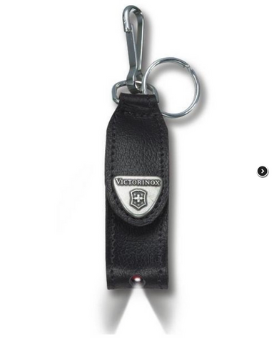 VICTORINOX KNIFE SHEATH - BLACK LEATHER HANG CASE