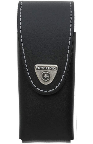 VICTORINOX KNIFE SHEATH - BLACK LEATHER POUCH - 4-6 LAYER - 111MM LONG