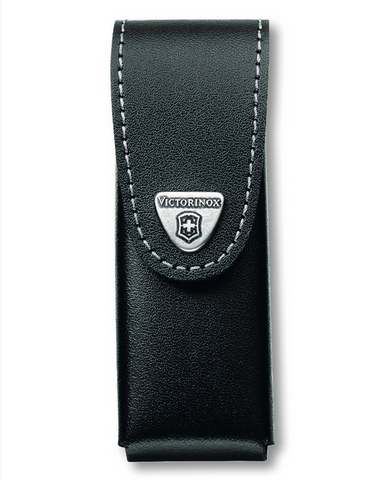 VICTORINOX KNIFE SHEATH - BLACK LEATHER BELT POUCH - 2-4 LAYER