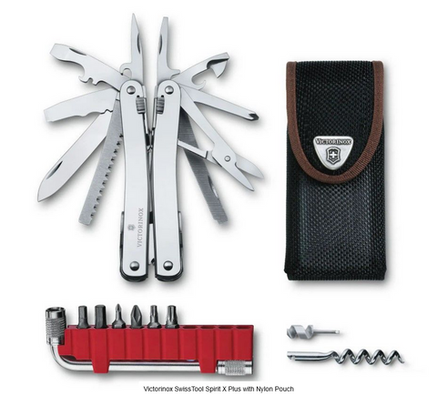 SwissTool SPIRIT X PLUS BIT WRENCH KIT WITH  NYLON POUCH - VICTORINOX